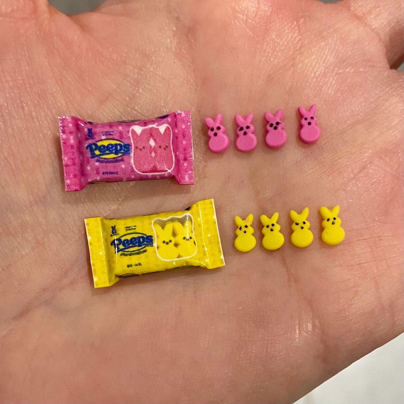 Miniature Dollhouse Marshmallow Bunnies