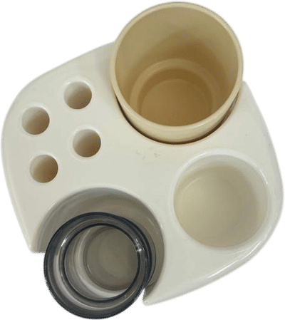 Vintage 1970s Space Age Plastic Vanity Organizer