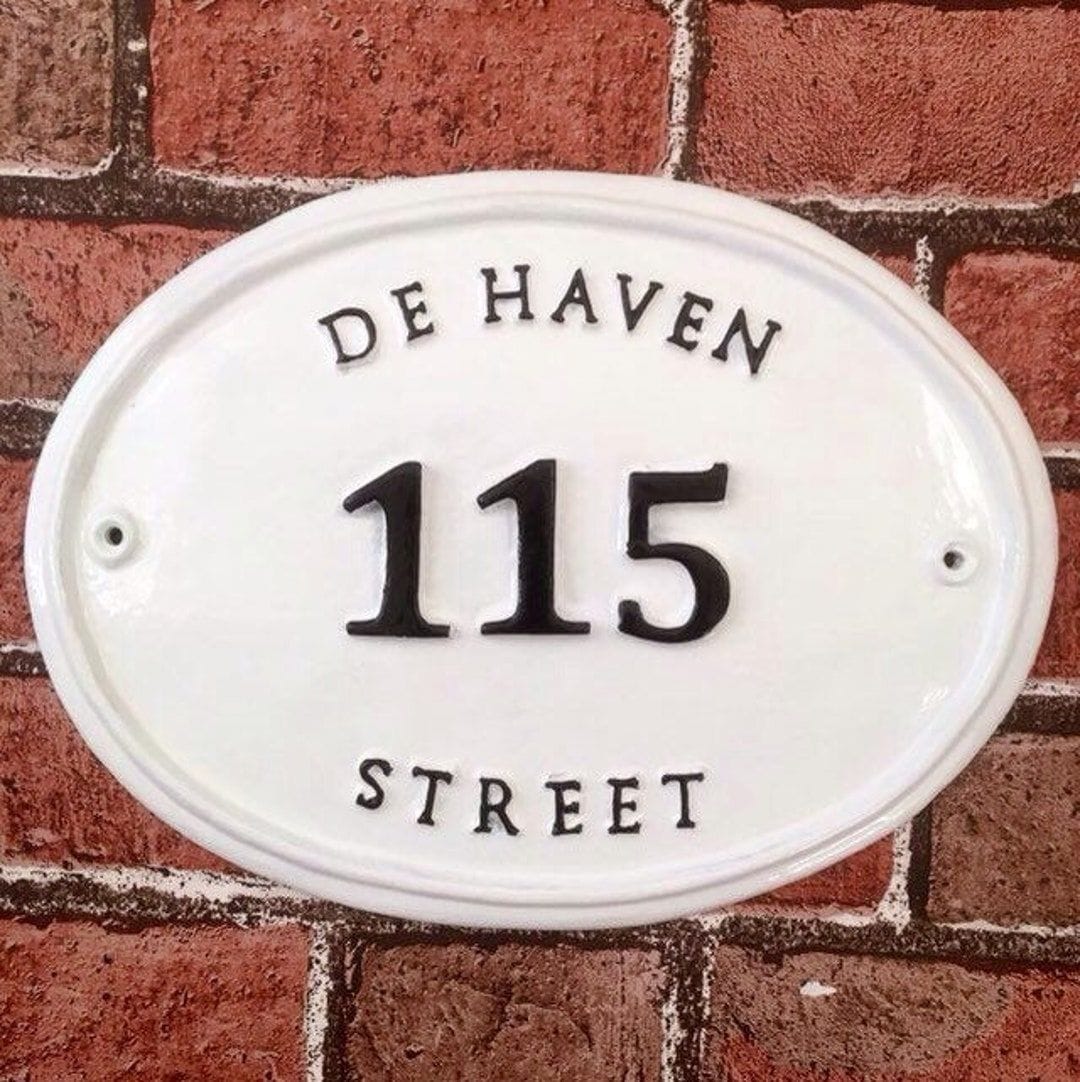 Handmade Colonial House Number Plaque