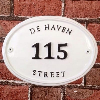 Handmade Colonial House Number Plaque