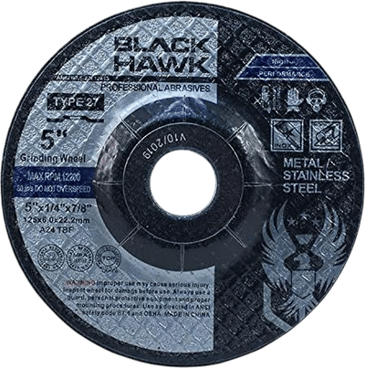 BHA Depressed Center Metal Grinding Wheels (5" x 1/4" x 7/8")