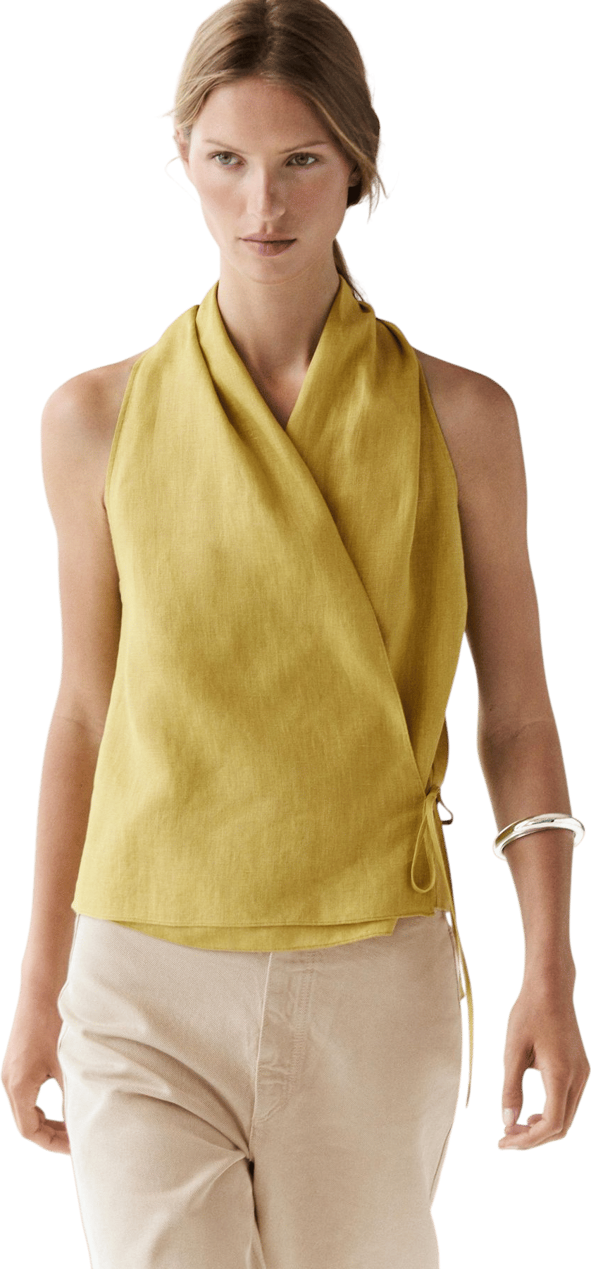 100% Linen Wrap Top