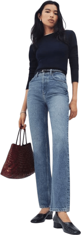 Cynthia High Rise Straight Jeans