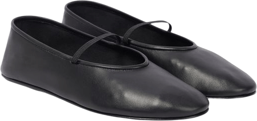 THE ROW | Elastic Leather Ballet Flats