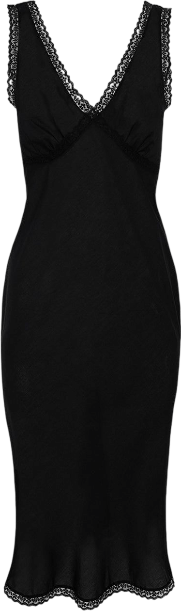 The Iris Slip: Black Cotton Voile