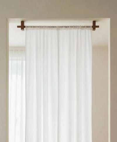 Solid Oak Ceiling Curtain Rod