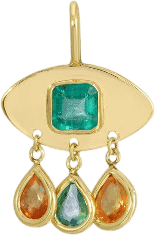 Emerald Eye Dangle Pendant