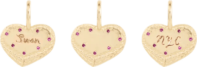 Personalized Heart Cake Charm