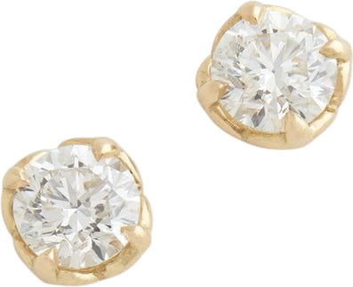 18K Yellow Gold Diamond Studs