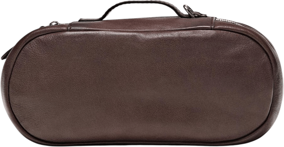 Massimo Dutti Oval Napa Leather Pouch