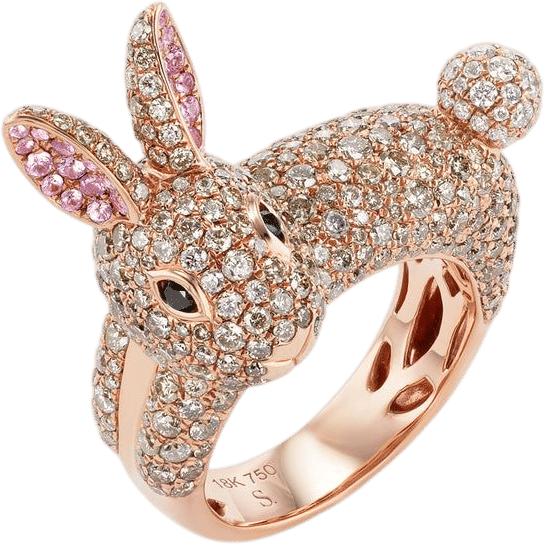 Champagne Bunny Mini Muse Ring