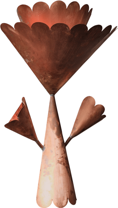 Scalloped Copper Sconce