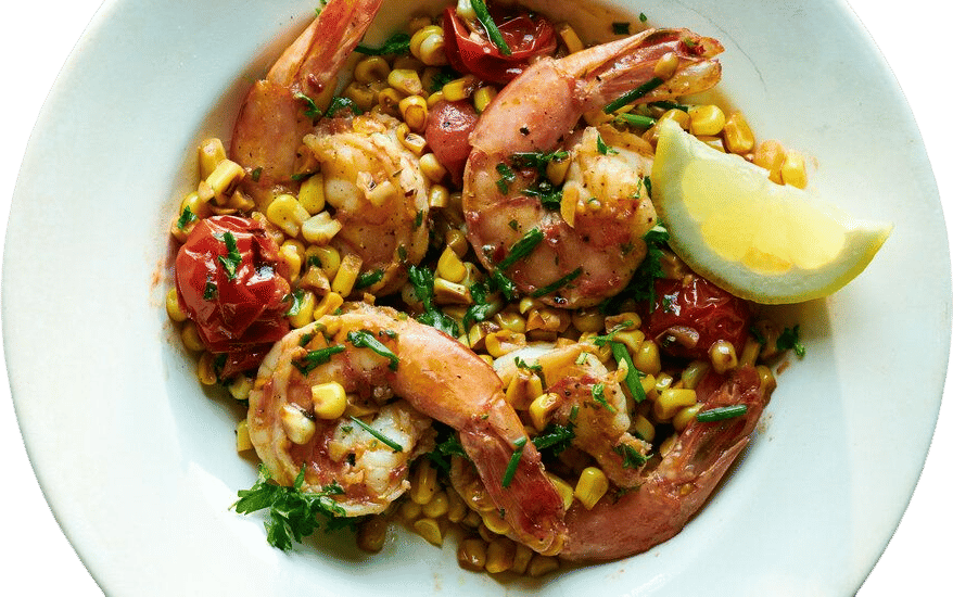 Summer Shrimp Scampi With Tomatoes and Corn Recipe