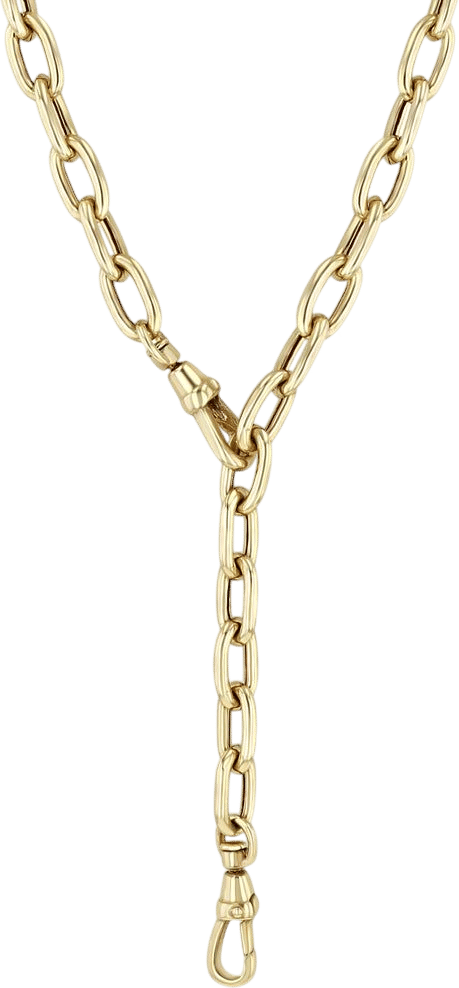 14k Extra Large Square Oval Link Chain Necklace