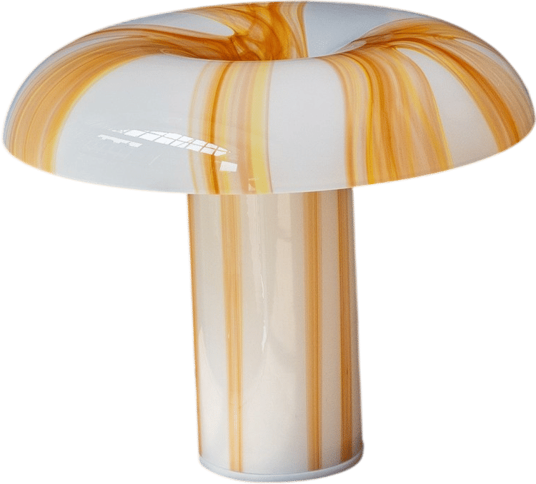 Glass Lamp - Amber Stripes