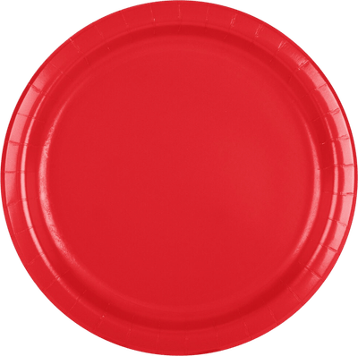 Classic Red Paper Plates (9-Inch)