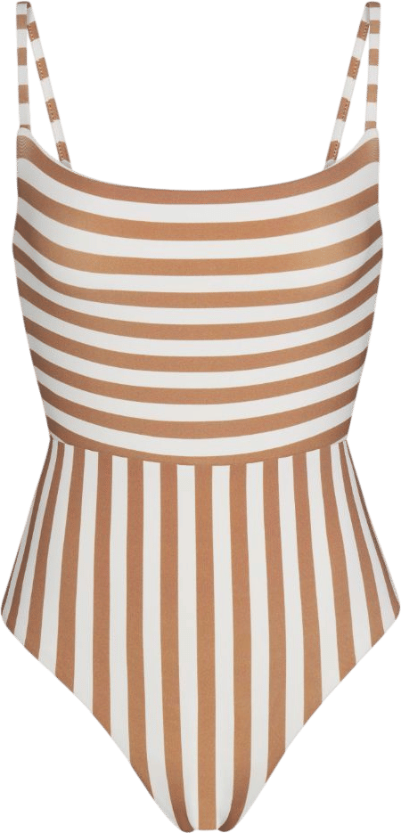 Square Neck Open Back One-Piece