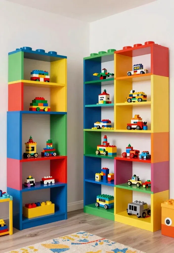 Retro LEGO Wall Shelf