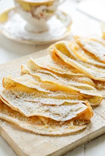 Poppy Seed Crêpes with Tangy Lemon Curd and Ricotta