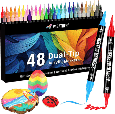 Dual-Tip Acrylic Paint Markers