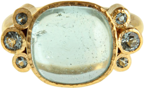Elizabeth Locke Jewels Aquamarine Ring