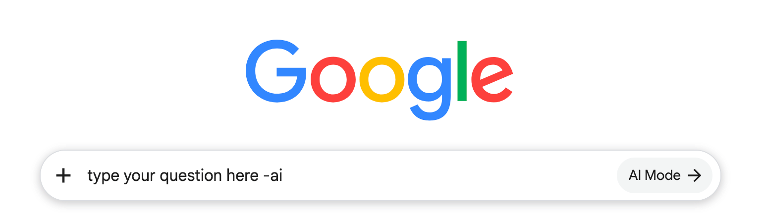 using "-ai" to avoid ai searches when googling.