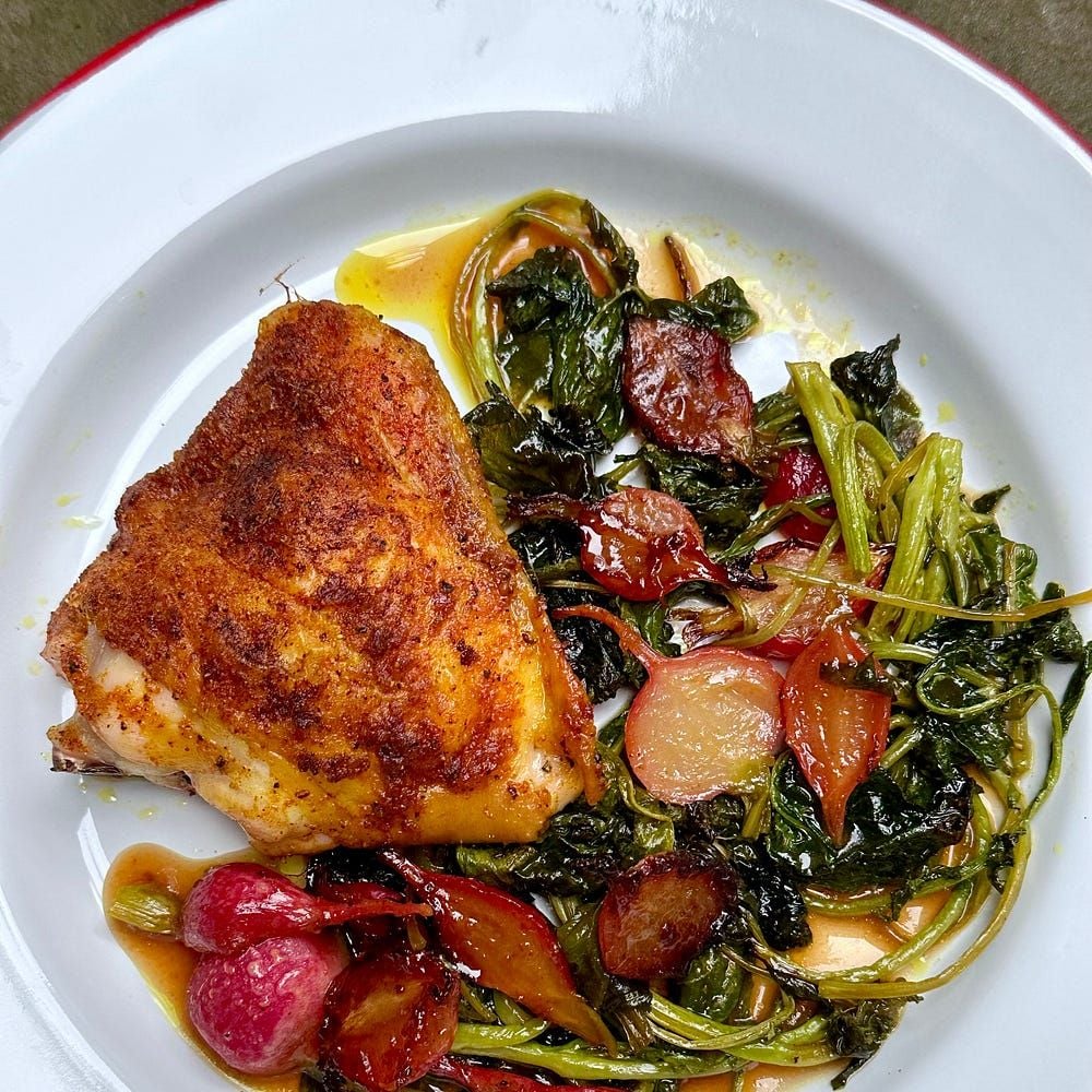 Honey Roasted Chicken & Radish Recipe