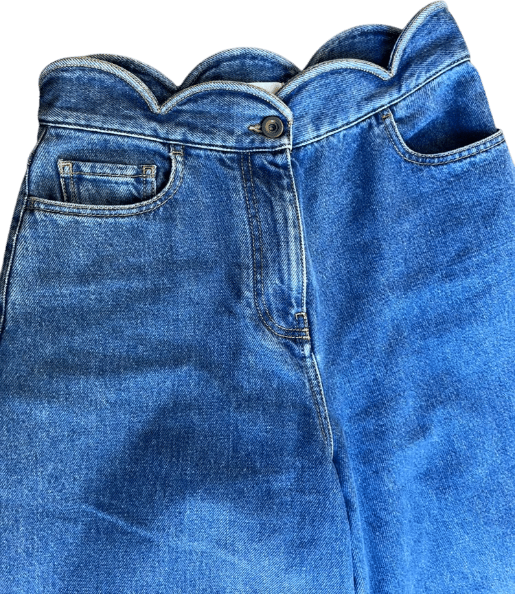 Scallop Waist Jeans