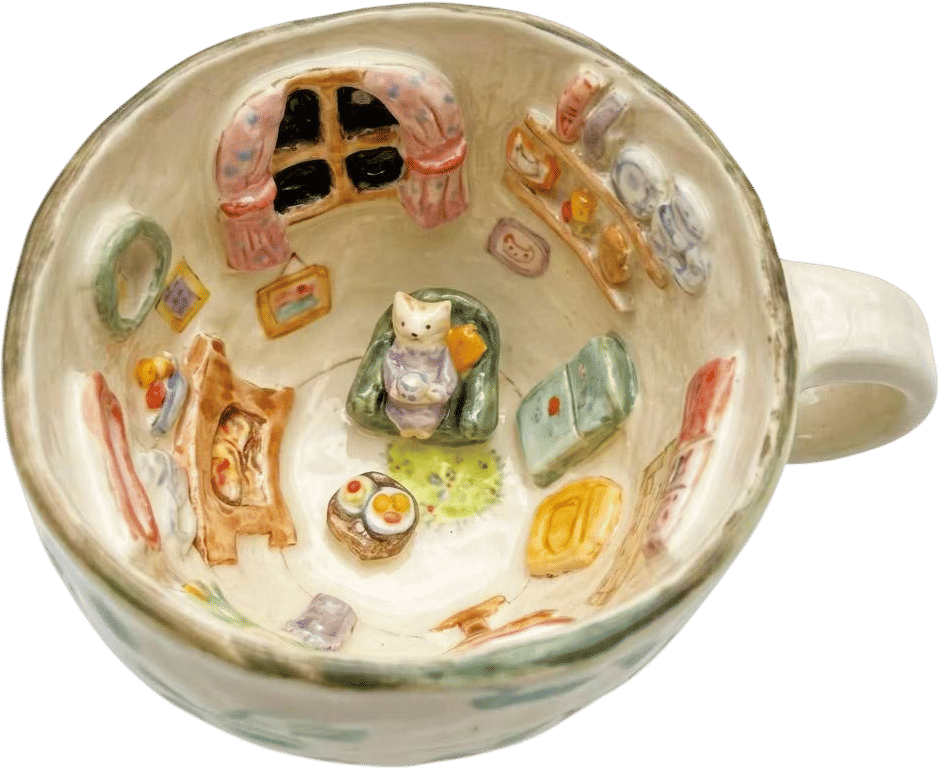 Lazy Cat Ceramic Coffee Mug