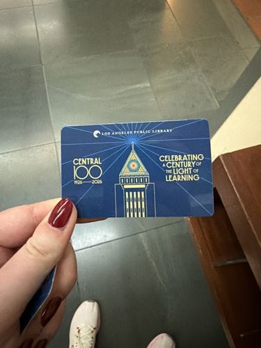 Los Angeles Public Library Central Centennial Library Card