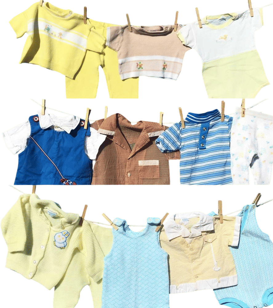 Mid Century Baby Toddler Wardrobe Vintage Doll Clothes Lot 12 Pieces Blue Brown Yellow Neutral Rompers Tops Leggings - Etsy