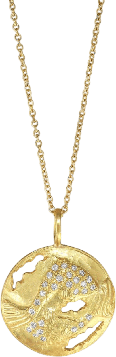 Star Sign Poetry Pisces Diamond Necklace