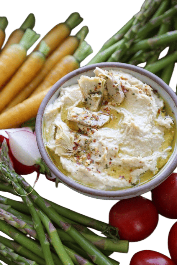 Hummus + crudités + cookies