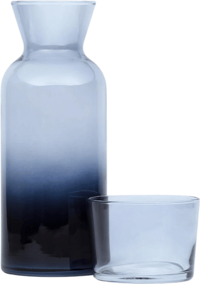 Handmade Crystal Bedside Carafe and Glass Set