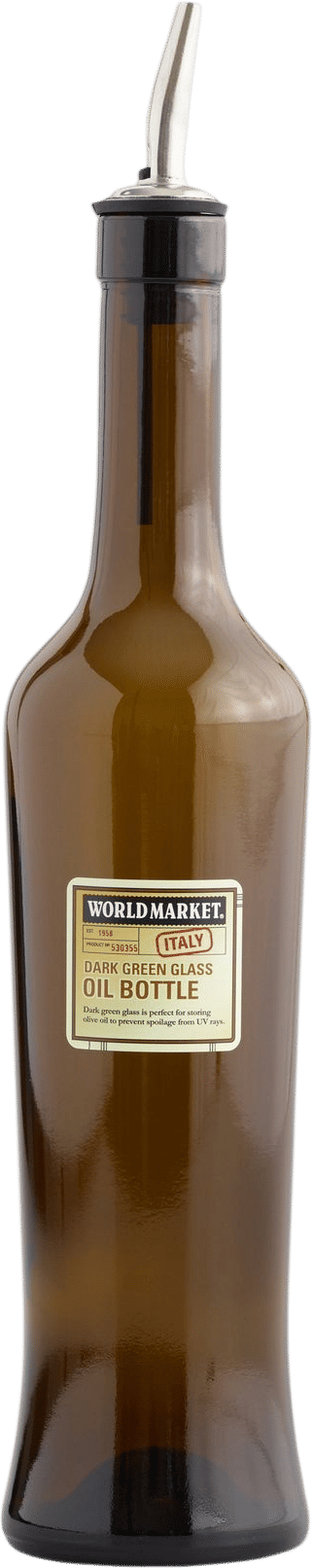 Dark Green Glass Oil Bottle