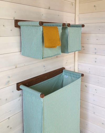 Linen Hanging Storage Baskets