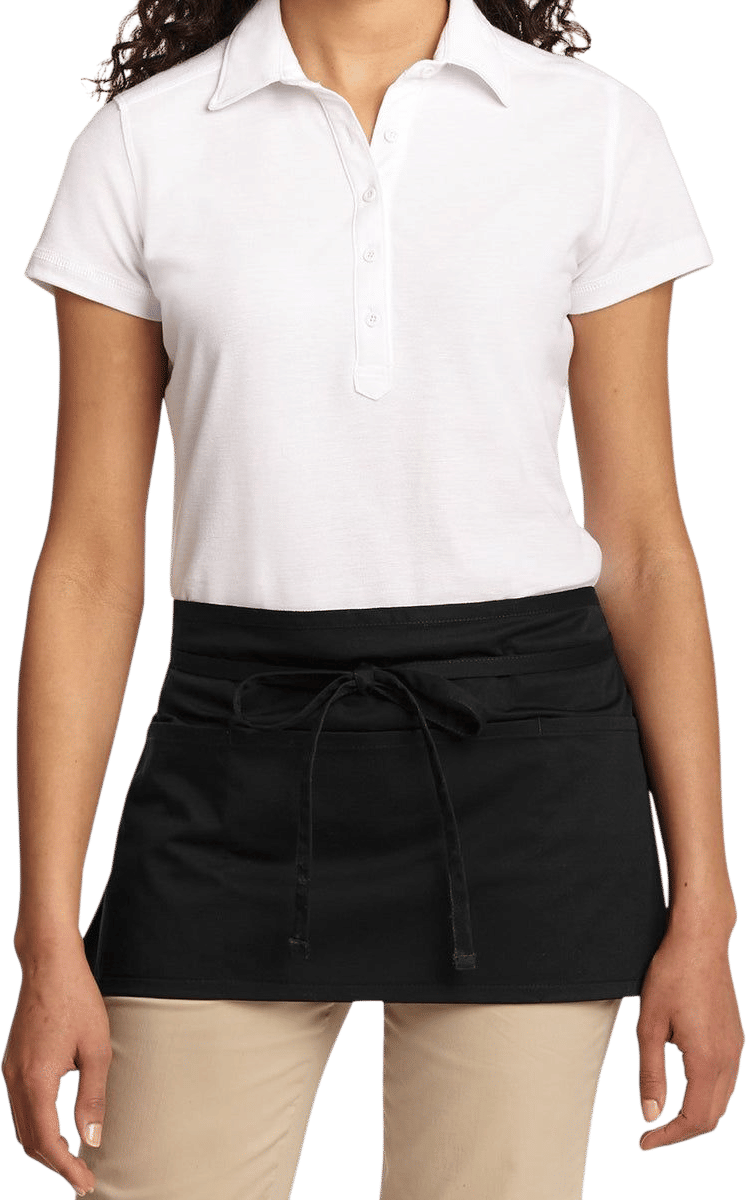 Black Waist Apron (3 Pockets)