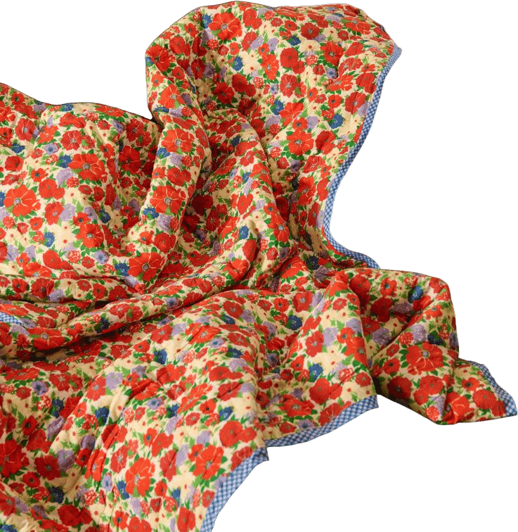 Reversible floral quilt