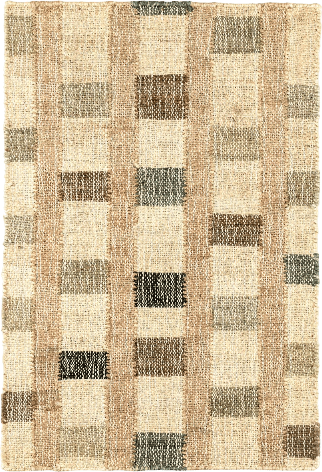 Annie Selke Mosaic Handwoven Jute Rug | Blue
