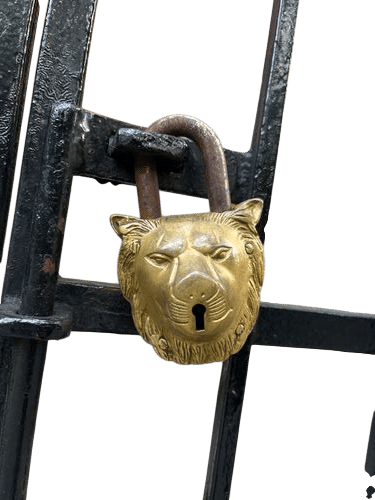 Lion Head Brass Padlock