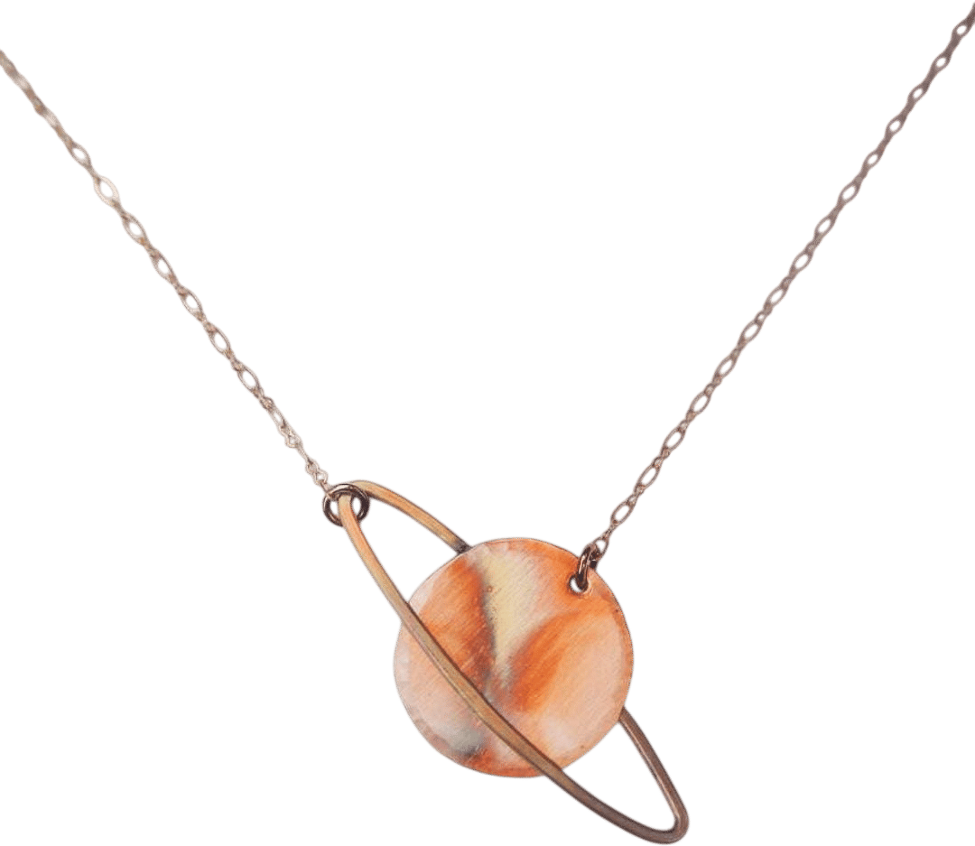 Small Saturn Necklace
