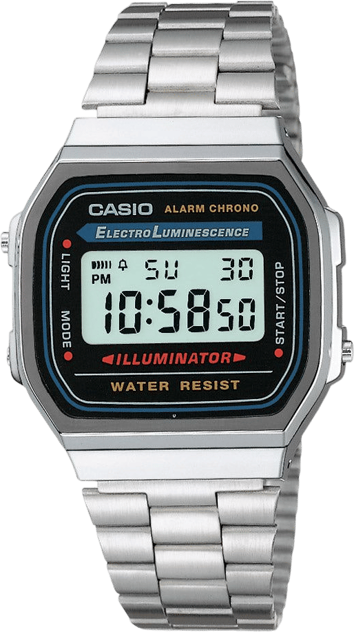 Silver Casio watch