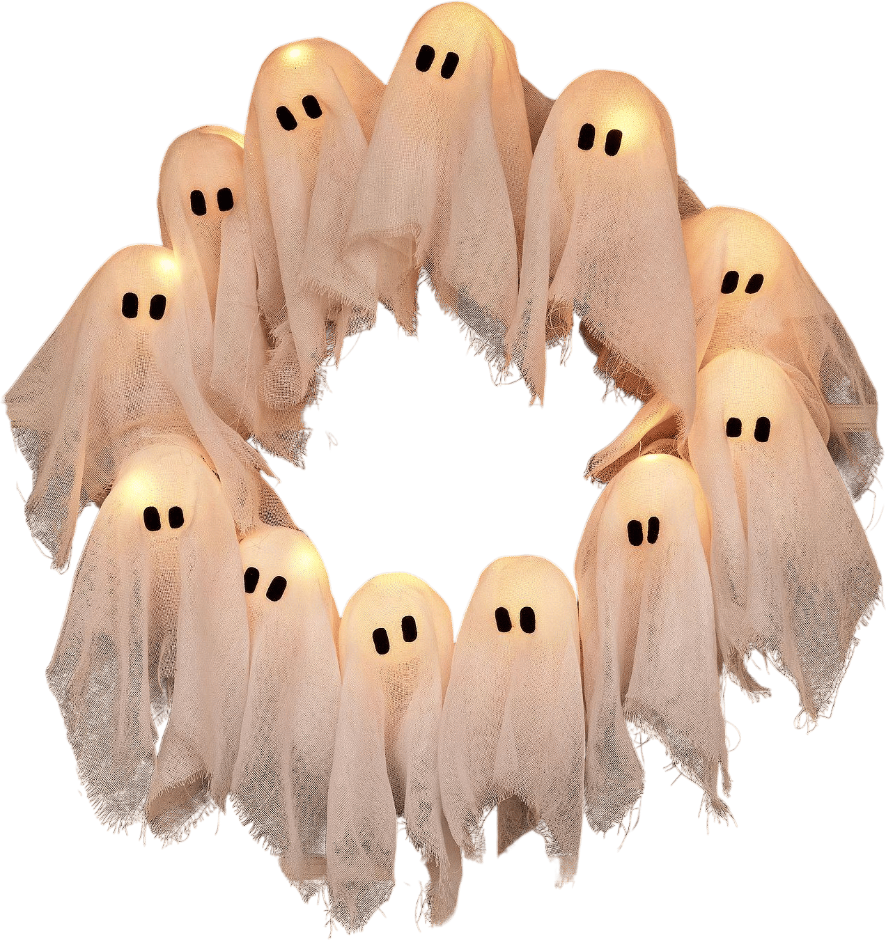 Lit Ghosts Wreath