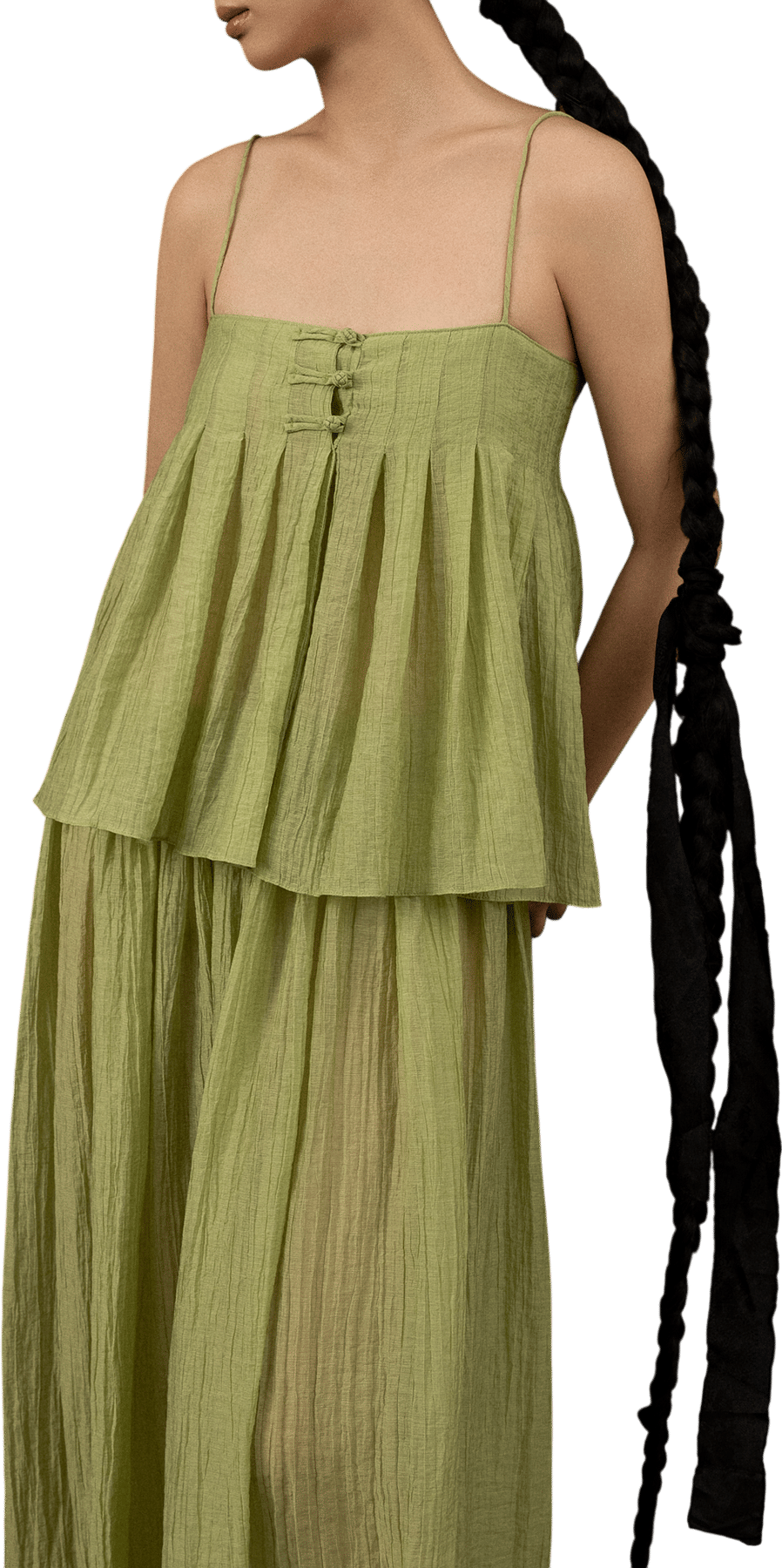 Thome THANH Pleated Tencel Silk Top