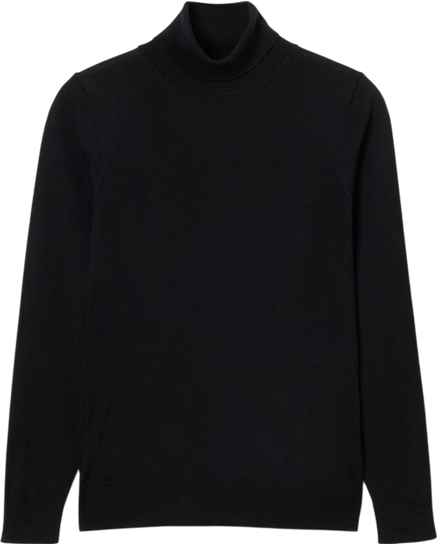 Asket Black Merino Turtleneck