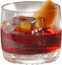 Non-alcoholic Negroni mocktail