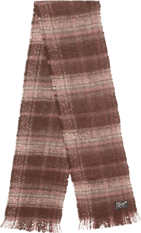 Burgundy Plaid Scarf
