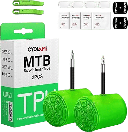 2 Pack Ultralight TPU Mountain Bike Inner Tubes 29/27.5/26" | Compatible with 29/27.5/26inch x1.9-2.5 Tires | Presta Valve 45mm French | High-Pressure Durable Tubing for MTB Bikes