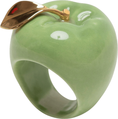 Green Apple Gold-Plated Ring