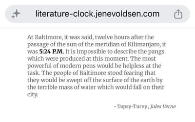 Literature Clock